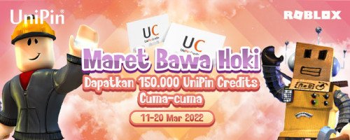 MARET BAWA HOKI – Top Up Roblox dan Dapatkan 150.000 UniPin Credits!